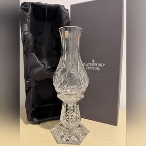 Waterford Romance Of Ireland Crystal Hurricane Candleholder Rare, Vintage